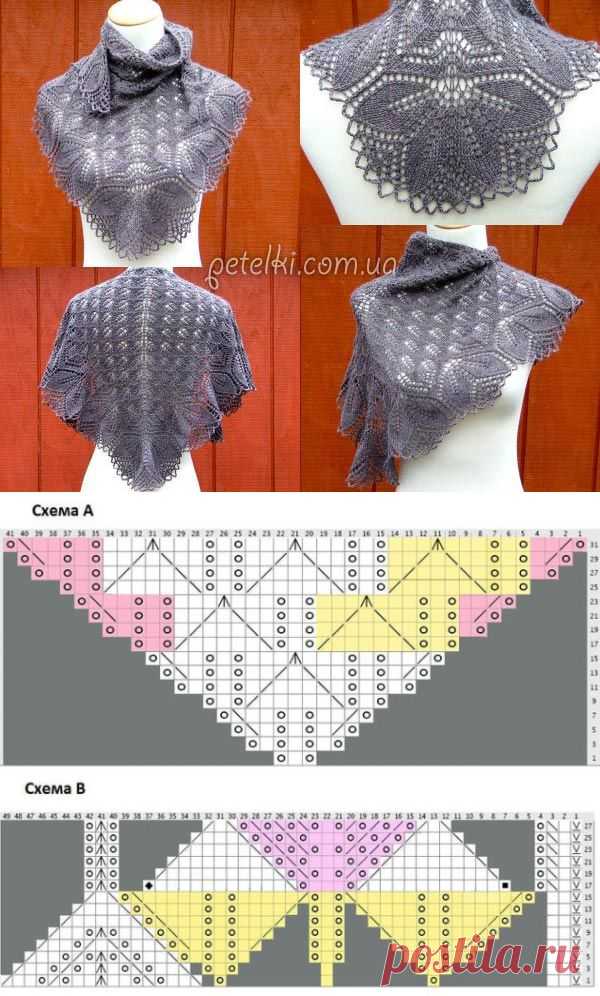 Шаль Харуни. Как вязать. Описание, схемы и видео