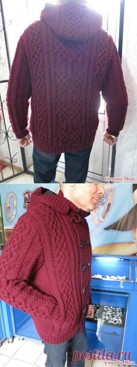Мужская куртка с аранами - Вязание - Страна Мам