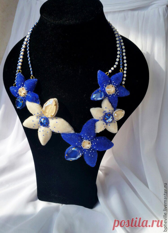 Создаем цветочное колье со Swarovski - Ярмарка Мастеров - ручная работа, handmade
