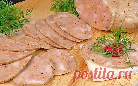 Берем 1 килограмм курицы и за 2 часа превращаем в батон ароматной колбасы. Доводим в духовке