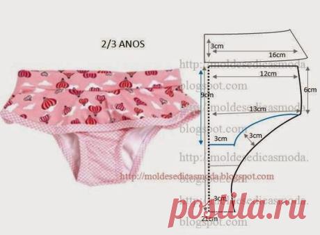 (3) 1000+ ideas about Moldes Moda por Medida: CUECA/CALCINHA DE CRIANÇA 2 A 3 ANOS on Pinterest | Vestidos niñas
