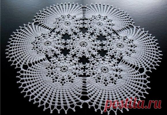 Красивое вязание | Салфетка крючком