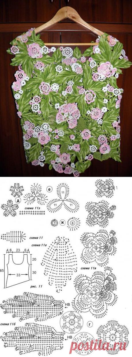 (+1) тема - Топ &quot;Яблоневый цвет&quot; | РУКОДЕЛИЕ