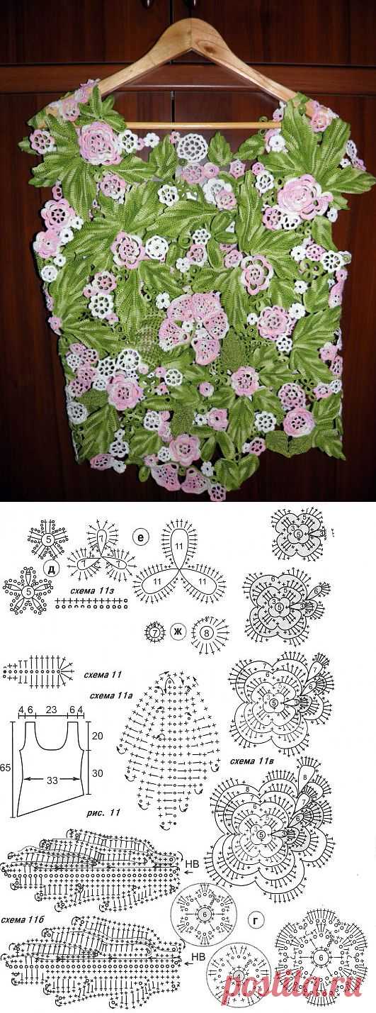 (+1) тема - Топ "Яблоневый цвет" | РУКОДЕЛИЕ