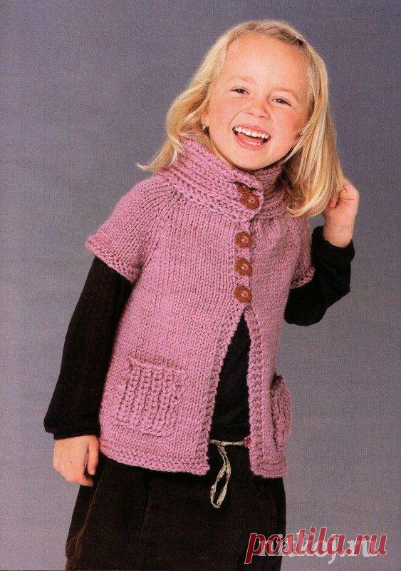 Жилет с воротником » Ниткой - вязаные вещи для вашего дома, вязание крючком, вязание спицами, схемы вязания