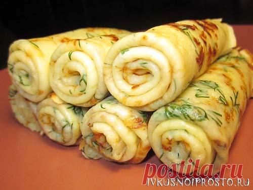 Сырные блинчики с зеленью - рецепт с фото | И вкусно и просто