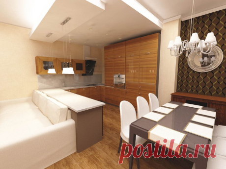 Интерьер в теплых тонах —