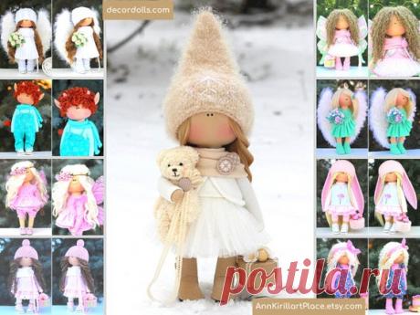 Interior Textile Doll Fabric Tilda Doll Rag Art Doll | Etsy Hello dear visitors,  This is handmade fabric doll created by Master Olga P (Kazan, Russia). All dolls on the photo are made by artist Olga P. You can find them in our shop by search by artist name Olga P  Doll is 30 cm (11.8 inch) tall and made of only quality materials.  This doll is made TO