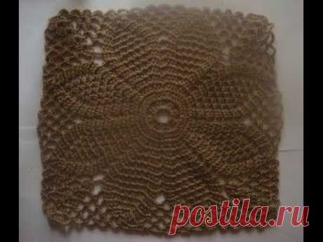 Большой квадратный мотив.Square crochet motif