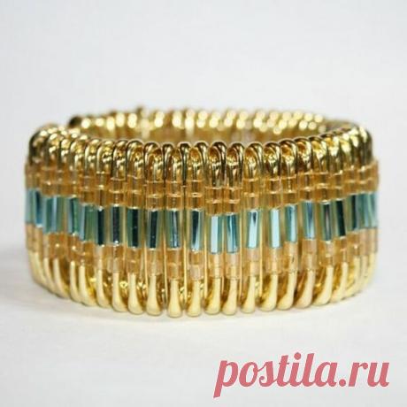 Украшения из булавок. Простая идея, а так красиво!