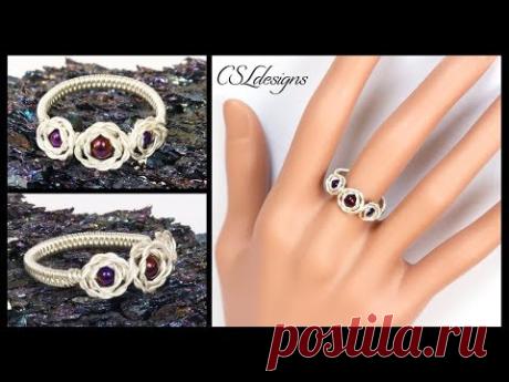How to make a rosebud wirework ring