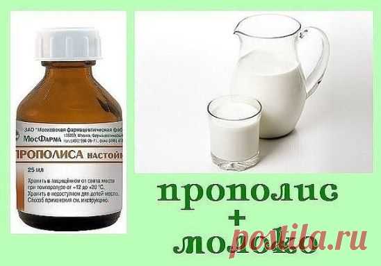 Настойка прополиса + молоко
