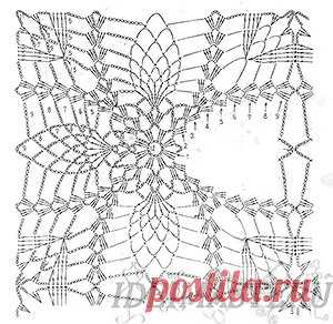 Салфетка прямоугольная вязаная крючком | Идеи Мастеру