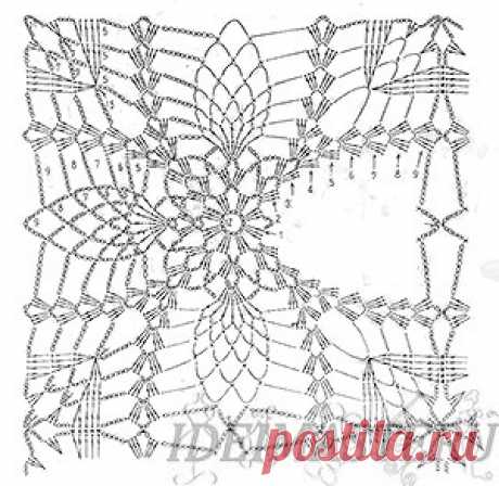 Салфетка прямоугольная вязаная крючком | Идеи Мастеру