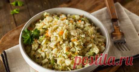 Легкий и полезный гарнир из риса и цветной капусты — Фактор Вкуса