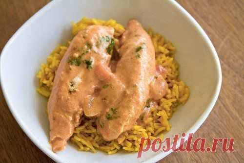 Сливочная курица с рисом басмати по-индийски | Поваренный сайт