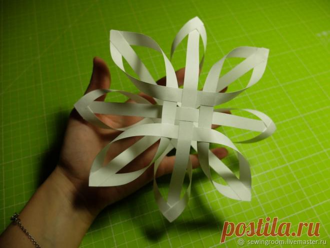 Создаем объемную снежинку из бумаги Ну вот, всего три недели и Новый год! Создаем новогоднее настроение и украшаем офис, дом... Сегодня будем делать объемную снежинку из бумаги.Я делаю из белого листа,но сейчас очень много интересных вариантов бумаги,поэтому выбор у вас есть.