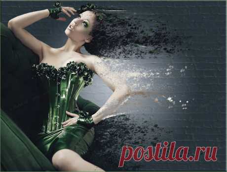 Эффект разбрызгивания.Фотоэффект в Adobe Photoshop.
