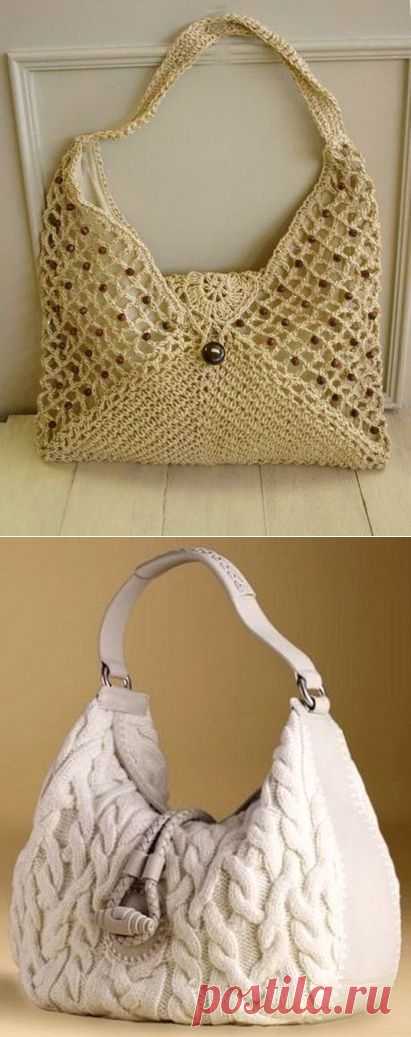 ИДЕИ ДЛЯ ВЯЗАНЫХ СУМОЧЕК