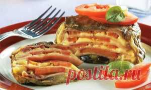 Баклажаны с сыром и ветчиной