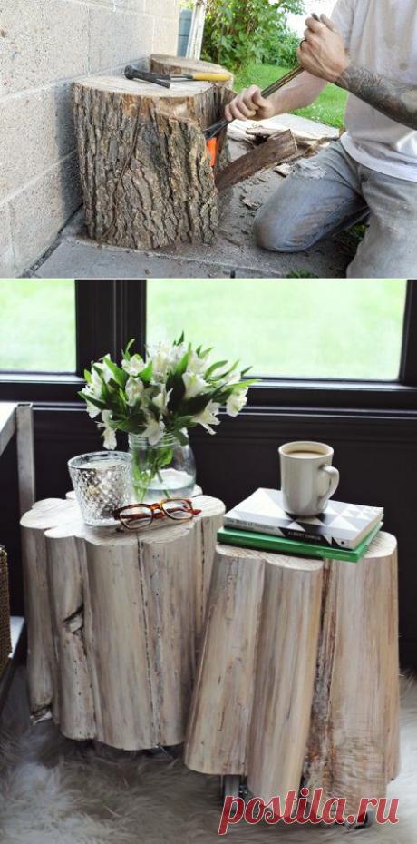 стол из пня своими руками | Креативные идеи