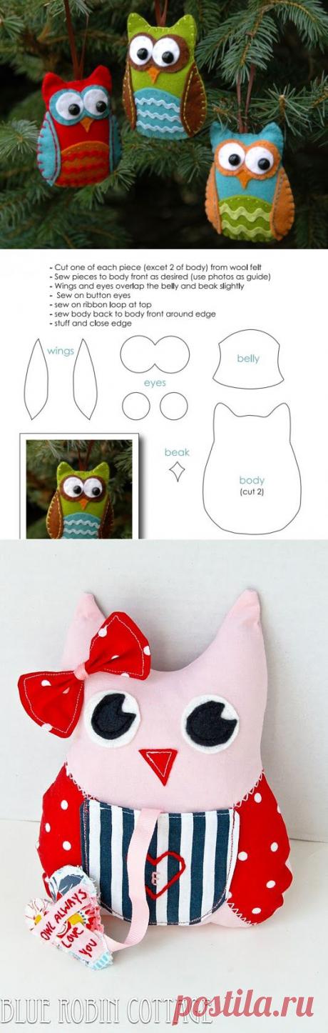Как сшить игрушку сову | Мастер-классы в картинках