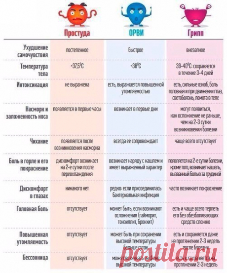 Как отличить грипп от простуды - МирТесен