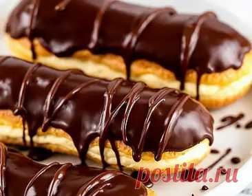Готовим эклеры в шоколаде
