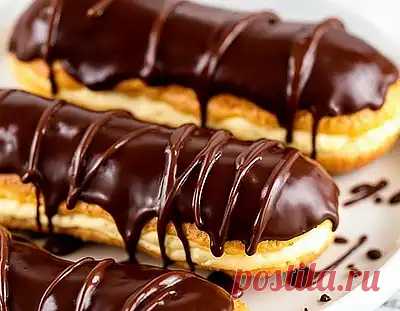 Готовим эклеры в шоколаде