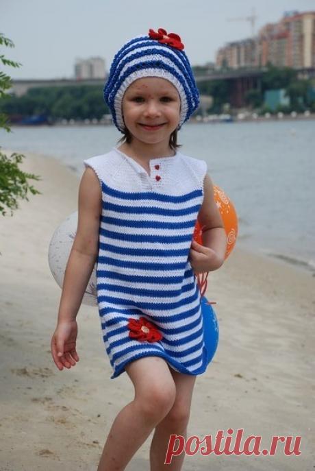 Вяжем детский комплект «Морячка» - Ярмарка Мастеров - ручная работа, handmade