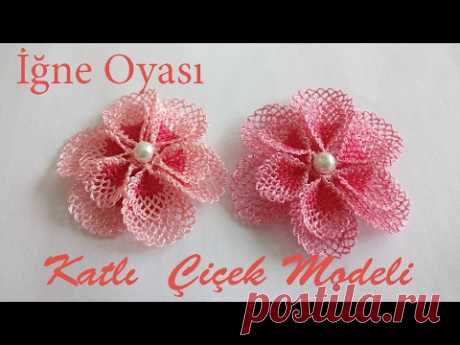 EV HANIMI # İğne Oyası: Katlı Çiçek Modeli