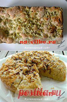 Бисквитный пирог с ревенем - рецепт с фото