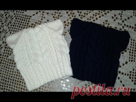 Шапка спицами. КотоШапка. Часть 3.  // Knitting for kids // How to knit a hat