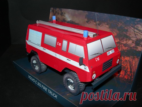 Volvo C 303 Fire Pump Truck - Paperdiorama - Donwload Free Paper Model