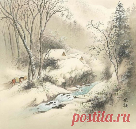 Картины современного японского художника Коукеи Кодзима (Koukei Kojima) в стиле «сансуй».