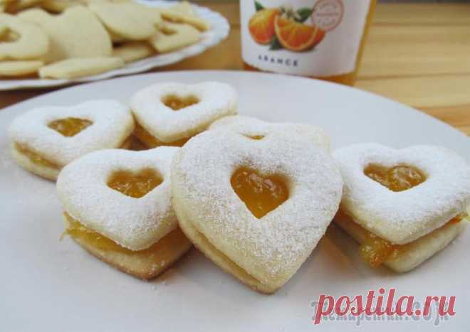 Миндальное печенье с апельсиновым джемом