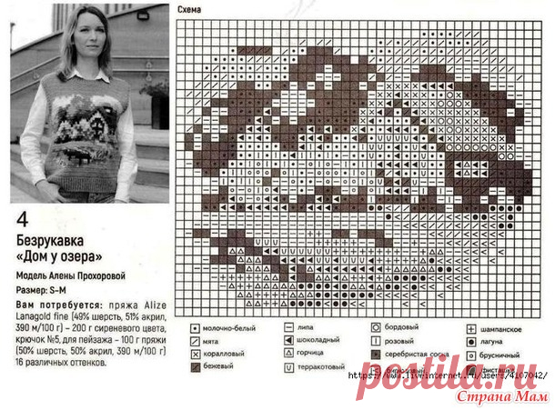 Безрукавка Дом у озера. - Все в ажуре... (вязание крючком) - Страна Мам