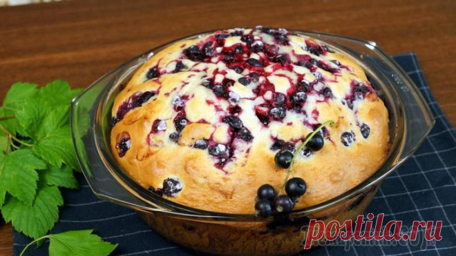 Пирог с начинкой из черной смородины