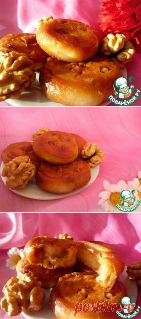 Печенье в сахарном сиропе с грецким орехом - кулинарный рецепт