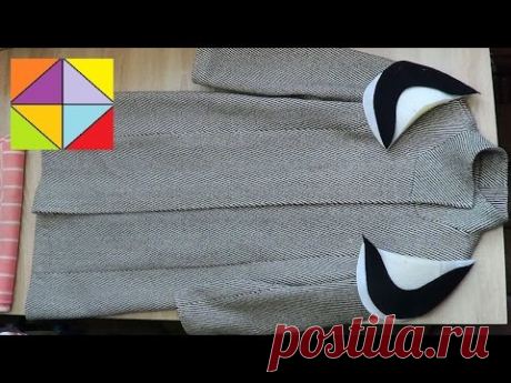 Втачиваем рукава  Пришиваем подокатники и плечевые накладки
