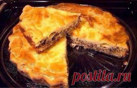Заливной мясной пирог. Легче рецепта просто не бывает!