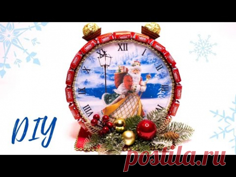 РОЖДЕСТВЕНСКИЙ ПОДАРОК своими руками / Новогодние часы / DIY Christmas gift HANDMADE