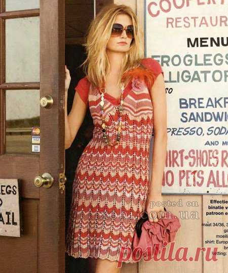 Женские платья и сарафаны вязаные крючком и спицами » Страница 6