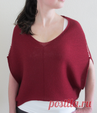 Вязаная спицами блуза BANAUE BREEZE | ДОМОСЕДКА