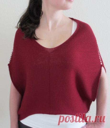 Вязаная спицами блуза BANAUE BREEZE | ДОМОСЕДКА