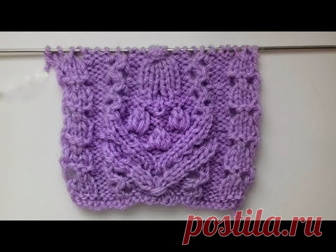 Простой и очень красивый японский узор спицами  № 75. Подробно разбираем схему вязания