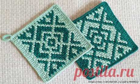 ЖАККАРД КРЮЧКОМ В ТЕХНИКЕ BRICKS CROCHET (Уроки и МК по ВЯЗАНИЮ) Автор: Александра От автора: Представляю технику вязания жаккарда крючком – Bricks crochet. Bricks crochet – это простая техника вязания крючком, позволяющая создавать двустороннее полотно с …
