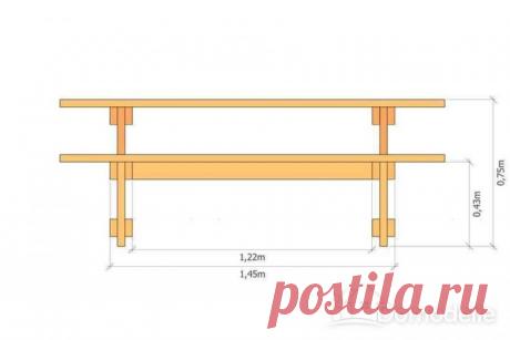 Стол для пикника на даче