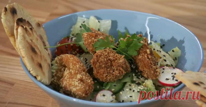 Салат с цыплёнком и кукурузными лепёшками  – простой пошаговый рецепт приготовления с фото Салат с цыплёнком и кукурузными лепёшками : как приготовить вкусно и быстро. Ингредиенты, инструкция и советы по приготовлению. Простые рецепты вкусных блюд с фото и видео на на сайте телеканала «Еда».