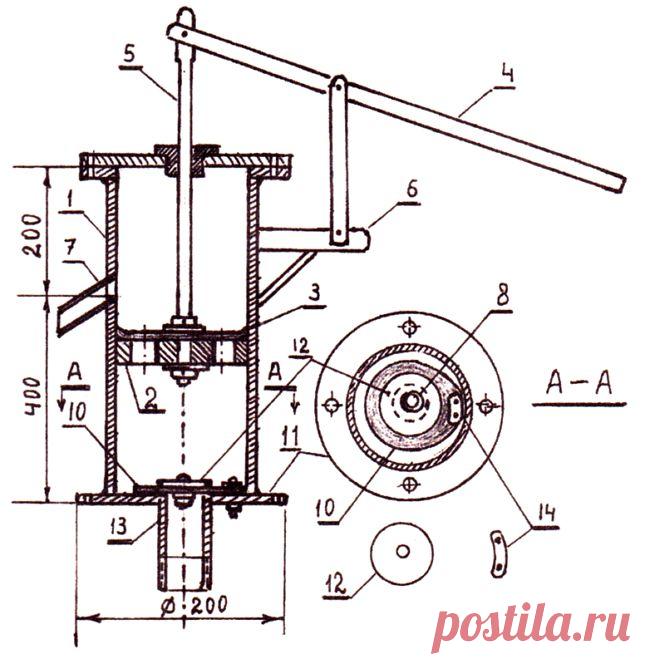 Ручной насос для скважины - рисунок
